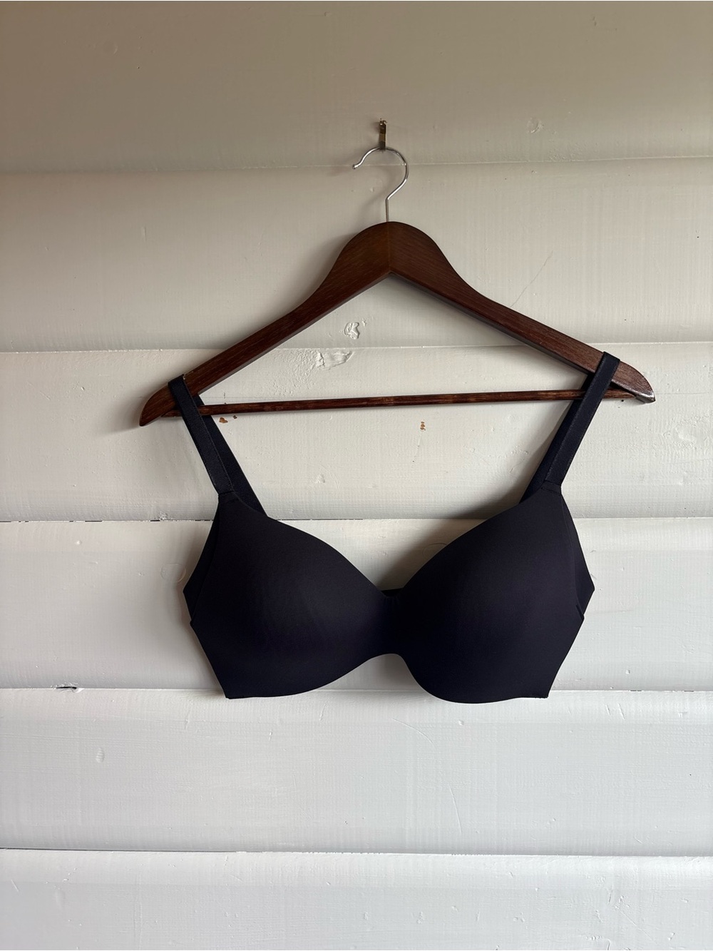 Knix Wireless T-Shirt Bra Black Size 4 Smooth Everyday Comfort